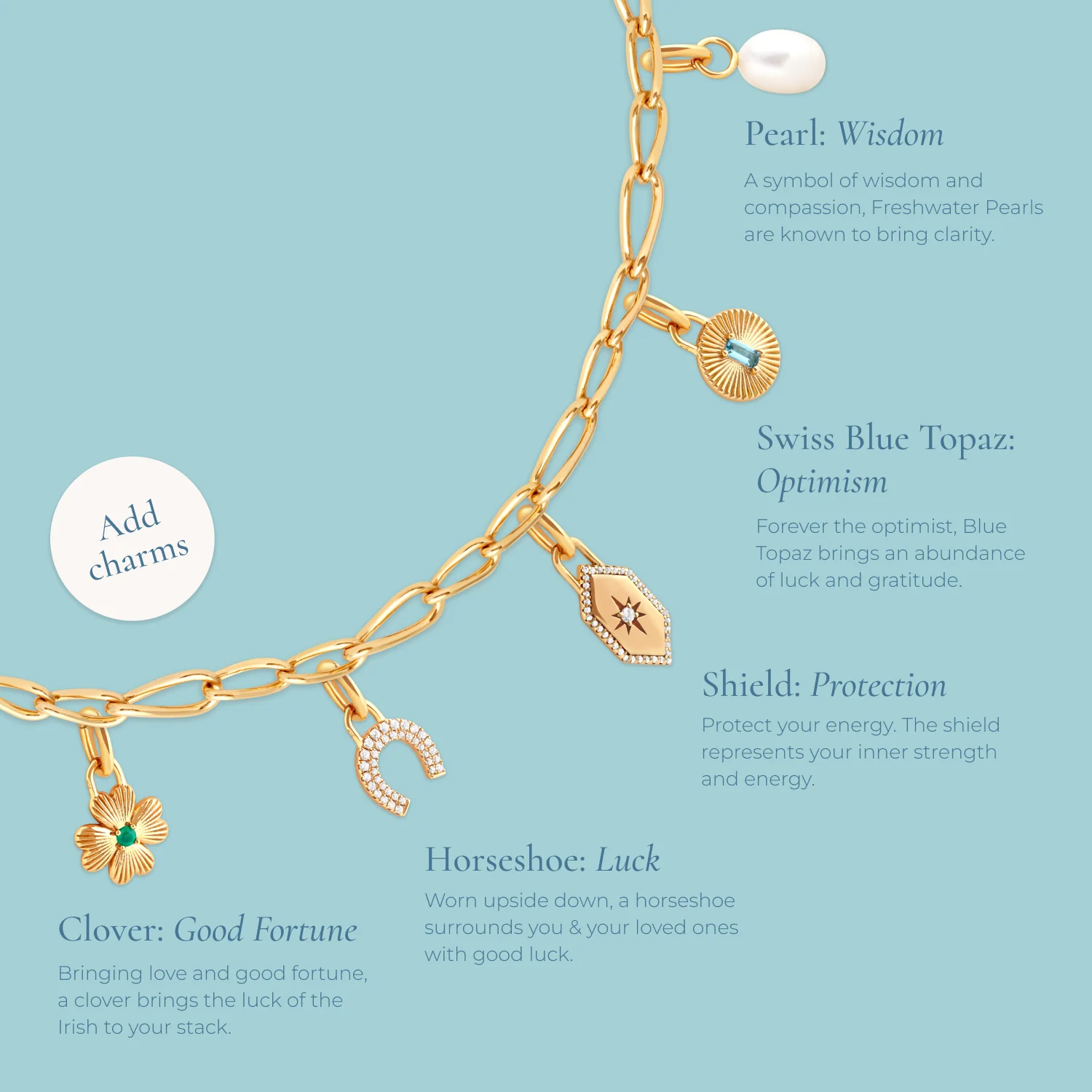 Clover Clip Charm in Gold - Image 3